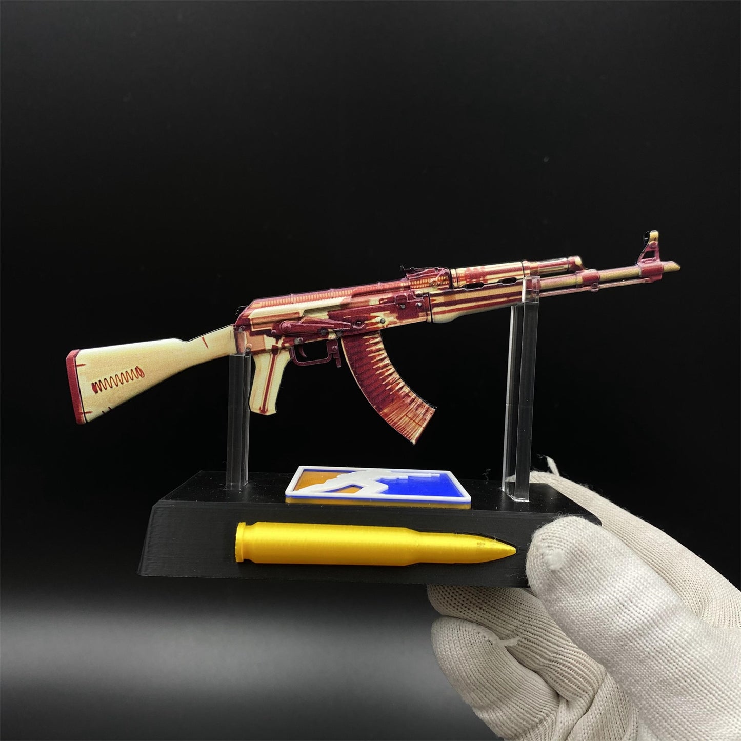Hot Game CS2 AK47 X-Ray Skin Mini Metal Replica Game Prop Collectible