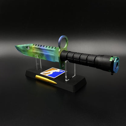 Life-Size CS2 Doppler Phase 2 Bayonet Collectible Model 420 Steel Dull Blade Replica