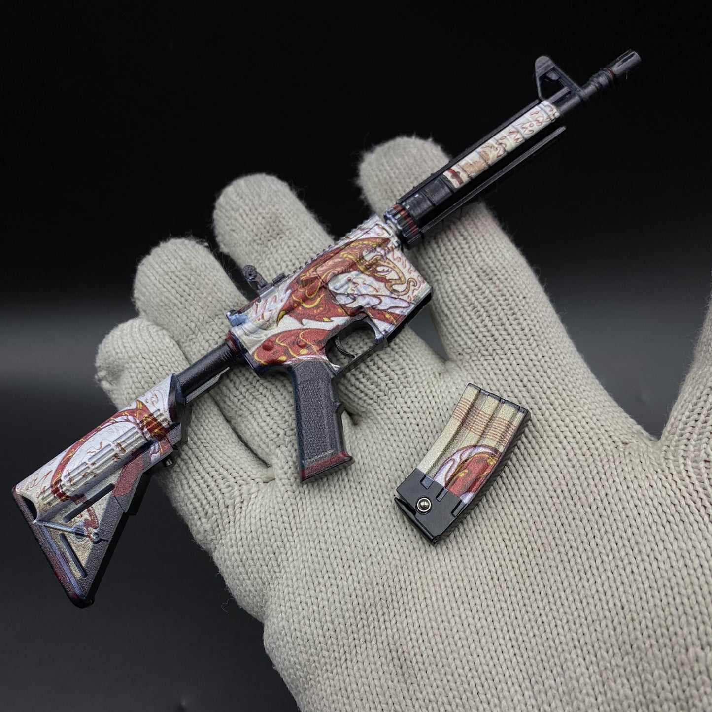 Hot Game CS Skin M4A4 The Dragon King Mini Metal Replica For Collectible