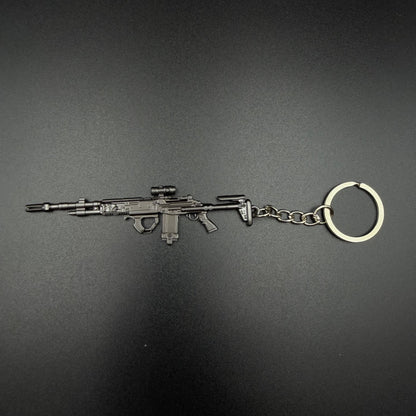 Mini Metal Gun Props Keychain - Gaming Weapon Backpack Pendant
