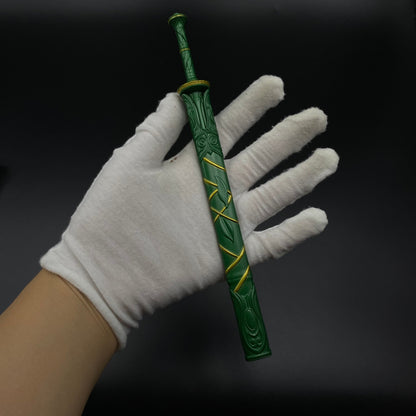 Green Bamboo Bee Cloud Sword from Mortal's Legend of Immortality Mini Metal Sword Collectible