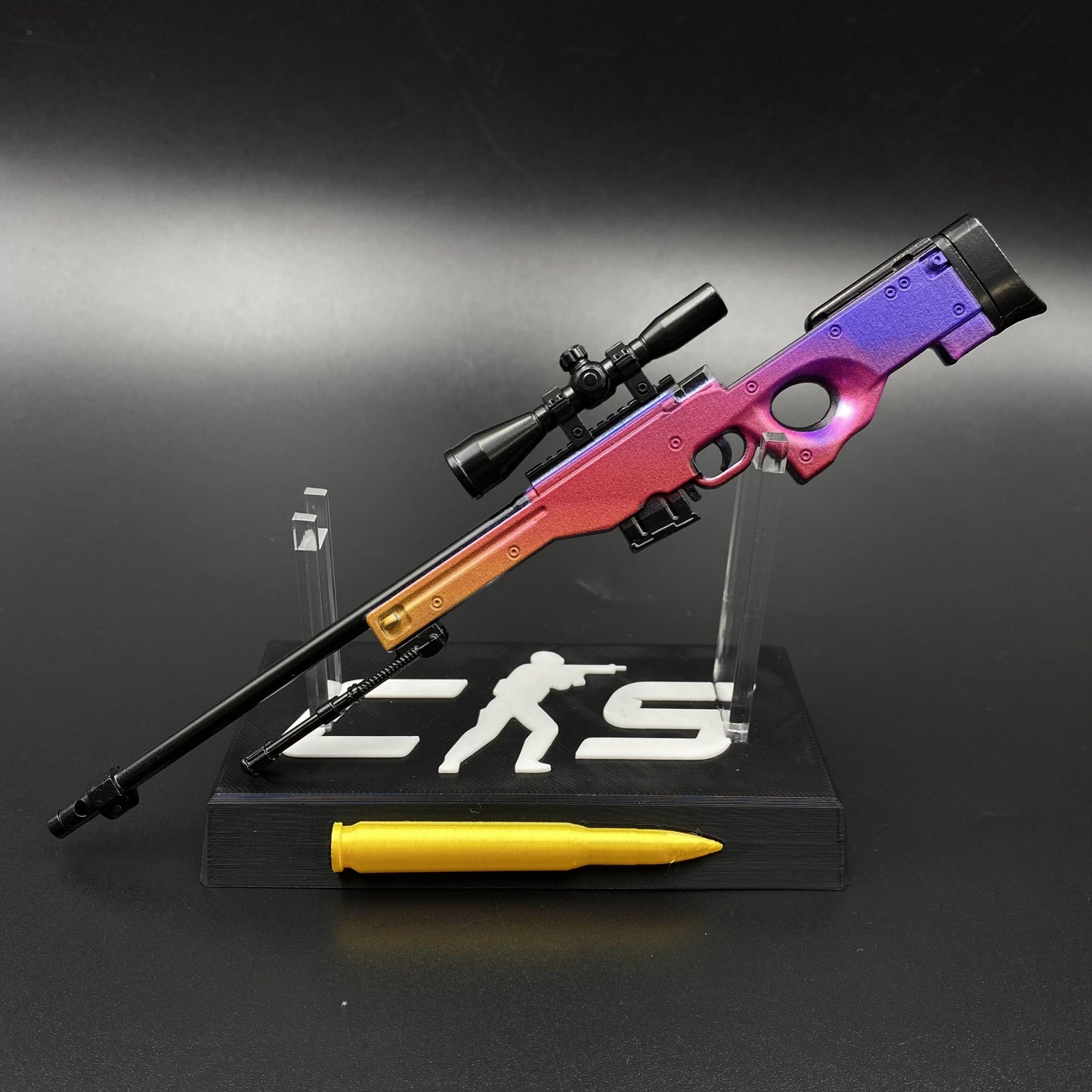 Hot Game CS2 Tiny Gun Fade AWP Metal Replica Game Prop Collectible