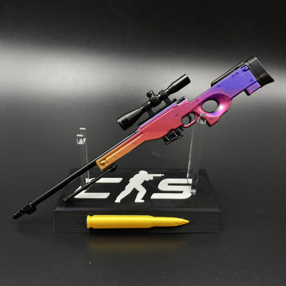 Hot Game CS2 Tiny Gun Fade AWP Metal Replica Game Prop Collectible