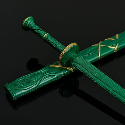 Green Bamboo Bee Cloud Sword from Mortal's Legend of Immortality Mini Metal Sword Collectible