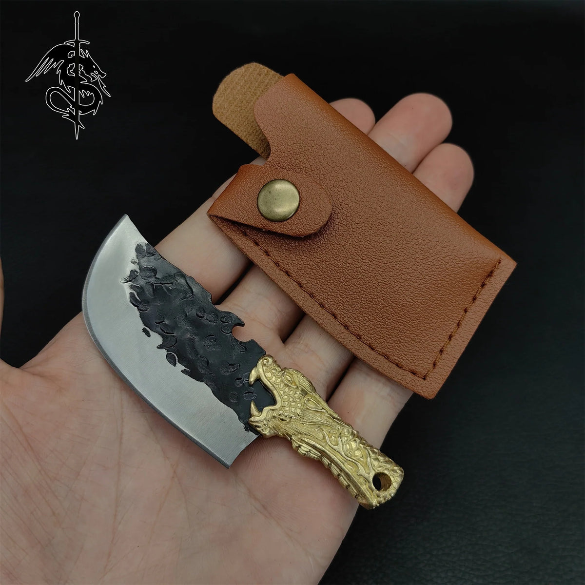 Brass Handle Mini EDC Knife 2 In 1 Pack