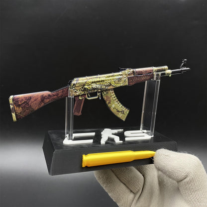 CS2 Game Peripheral - Tiny Gun AK47 Panthera Onca Metal Replica Game Prop Collectible