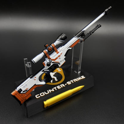 Hot Game CS2 Tiny Gun Asiimov AWP Metal Replica Game Prop Collectible
