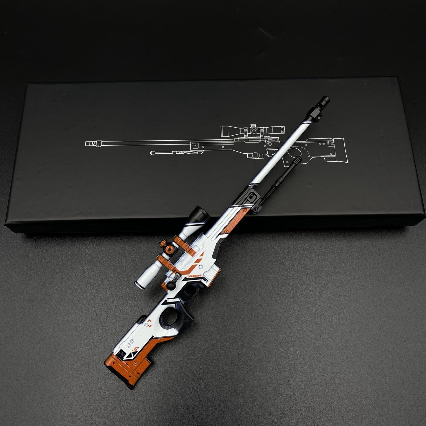 Tiny CSGO Asiimov AWP  Metal Miniature For Display