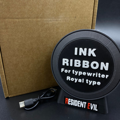 3D Printed Horror Game Ink Ribbon Shape Speaker, Gaming Room Decor Fan Collectible