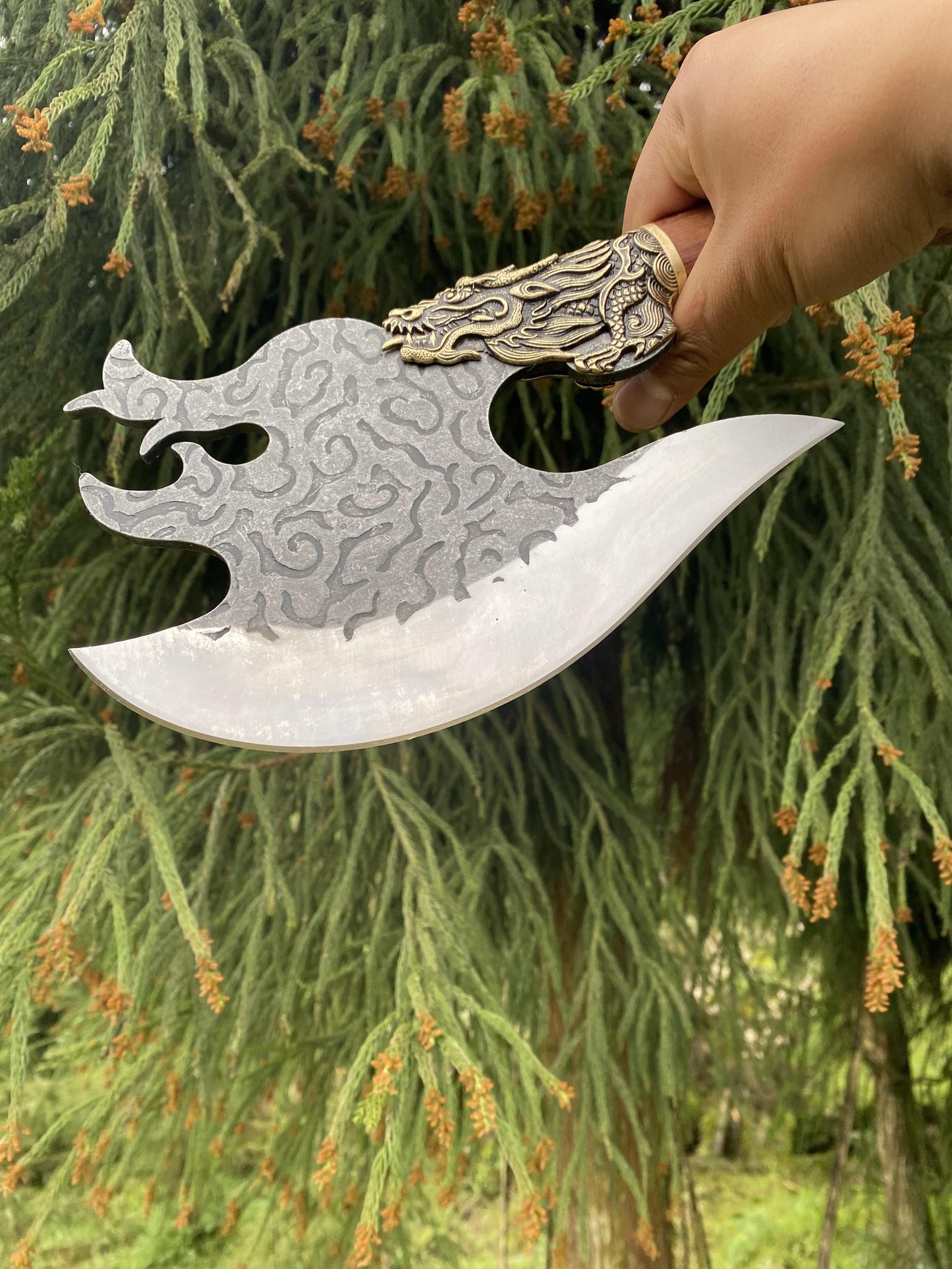 Hand-Forged Dragon Head Axe Battle Axe