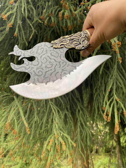 Hand-Forged Dragon Head Axe Battle Axe