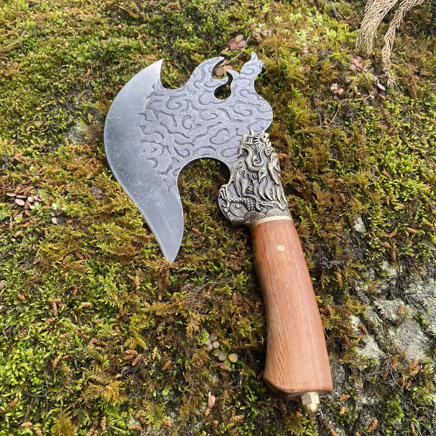 Hand-Forged Dragon Head Axe Battle Axe