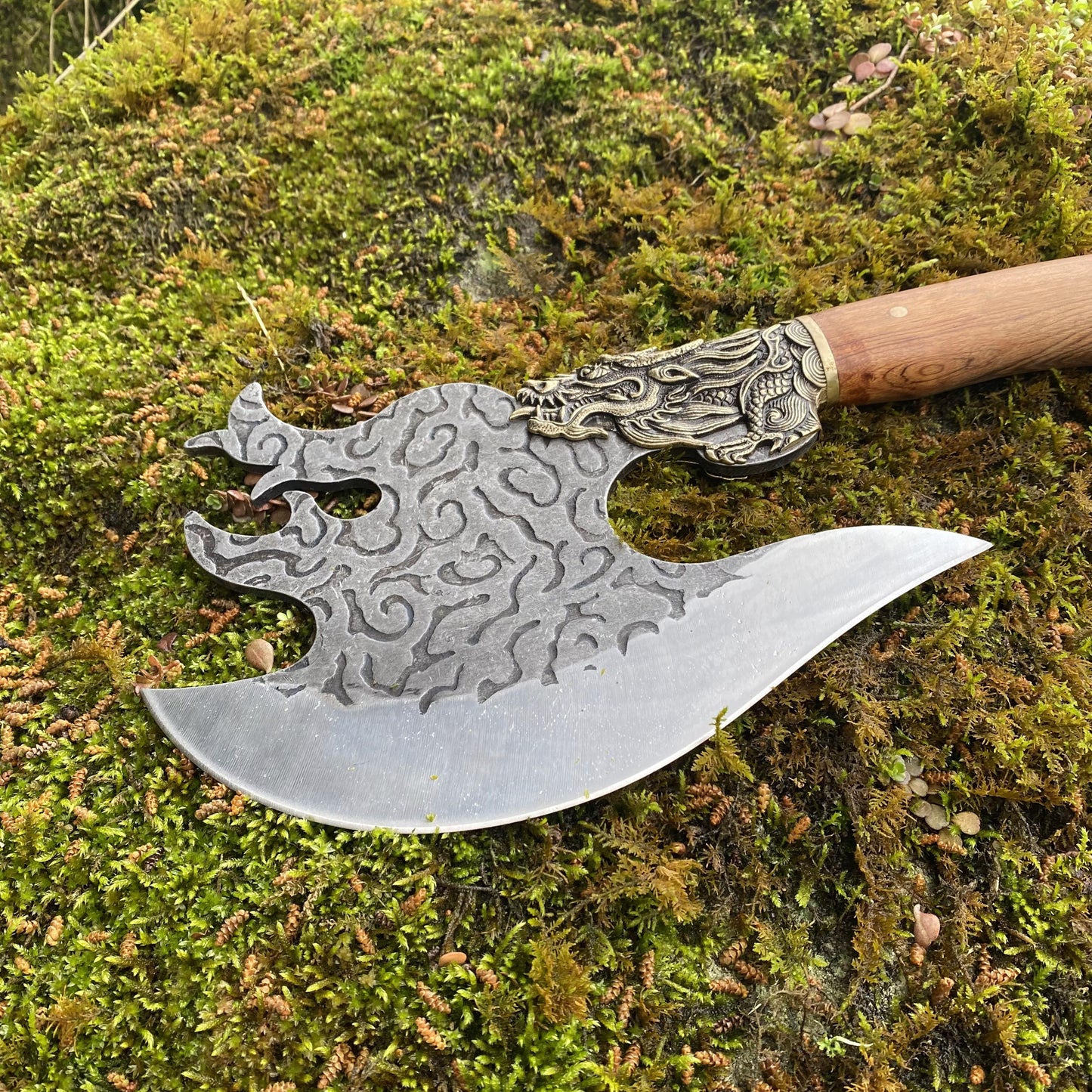 Hand-Forged Dragon Head Axe Battle Axe
