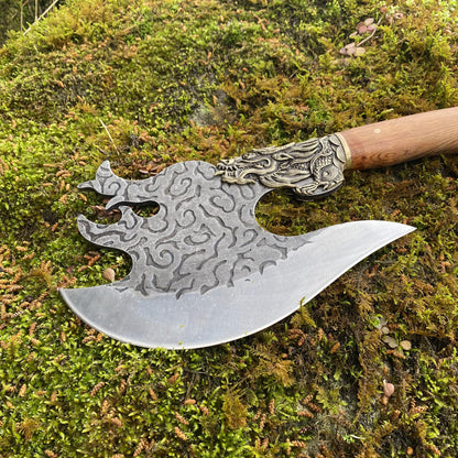 Hand-Forged Dragon Head Axe Battle Axe