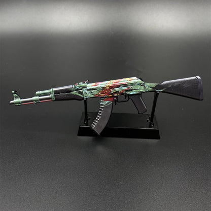 CS2 Game Peripheral - Tiny Gun AK47 Aquamarine Revenge Metal Replica Game Prop Collectible