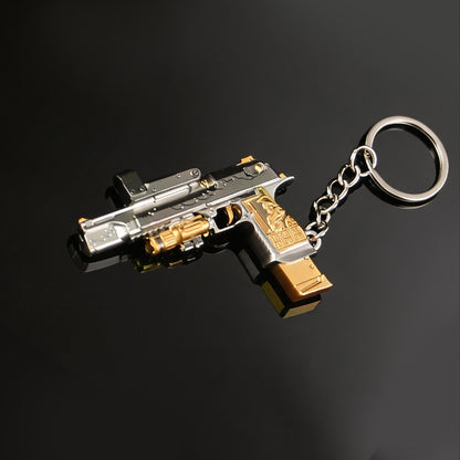 Delta Force Mini Tactical Handgun Alloy Keychain, FPS Game Fan Collectible Gift