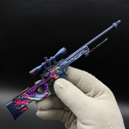 Hot Game CS2 Tiny Gun Hyper Beast AWP Metal Replica Game Prop Collectible