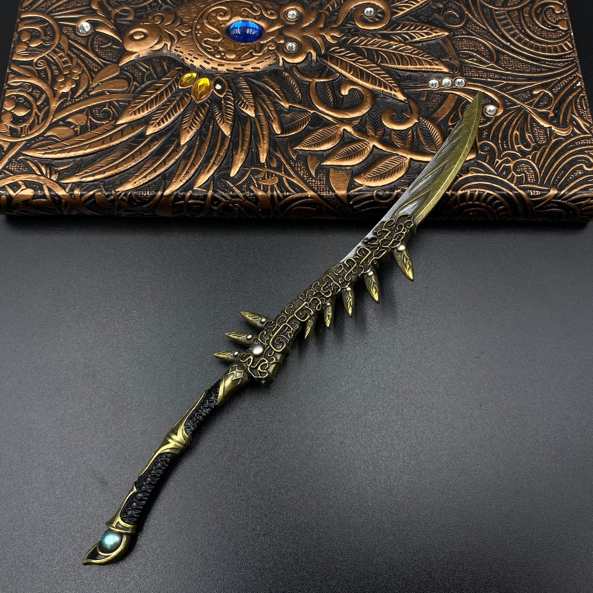 Mortal Cultivation Biography- Handmade "Golden Mother-Son Spirit Blade" is perfectly restored Han Li weapon replica