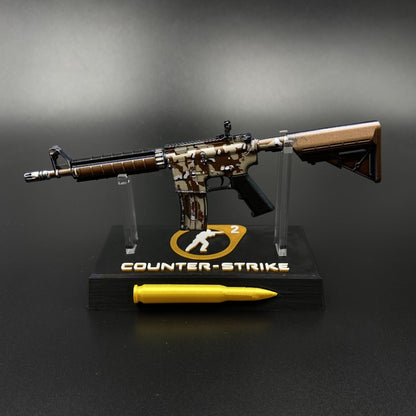 CS Game Skin M4A4 Desert Storm Mini Metal Game Replica For Collection