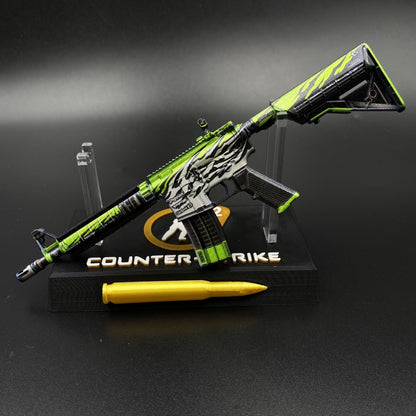 CS Game Skin M4A4 Full Throttle Mini Metal Game Replica For Collection
