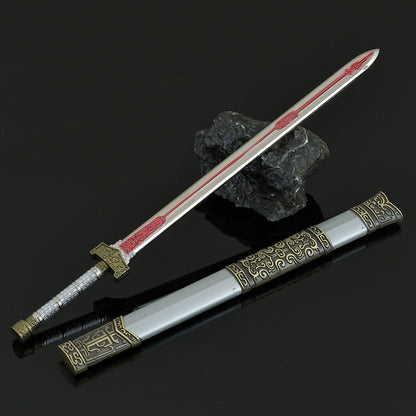 Yan Jin Que Sword Cang Yu Anime Weapon Replica, Alloy Mini Sword Collectible Ornament