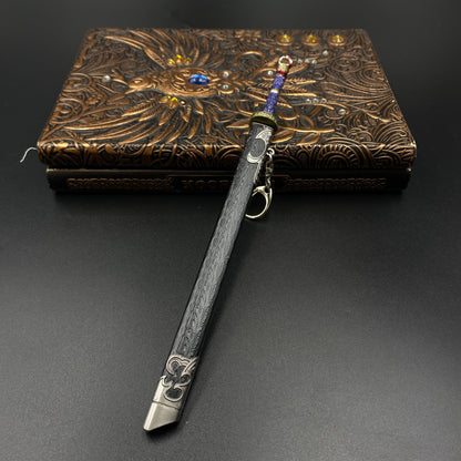 Cang Yu Tu Meng Chuan Demon Slayer Sword Alloy Replica Chinese Fantasy Anime Weapon Replica with Scabbard Non-sharp Desktop Collectible Ornament Gift