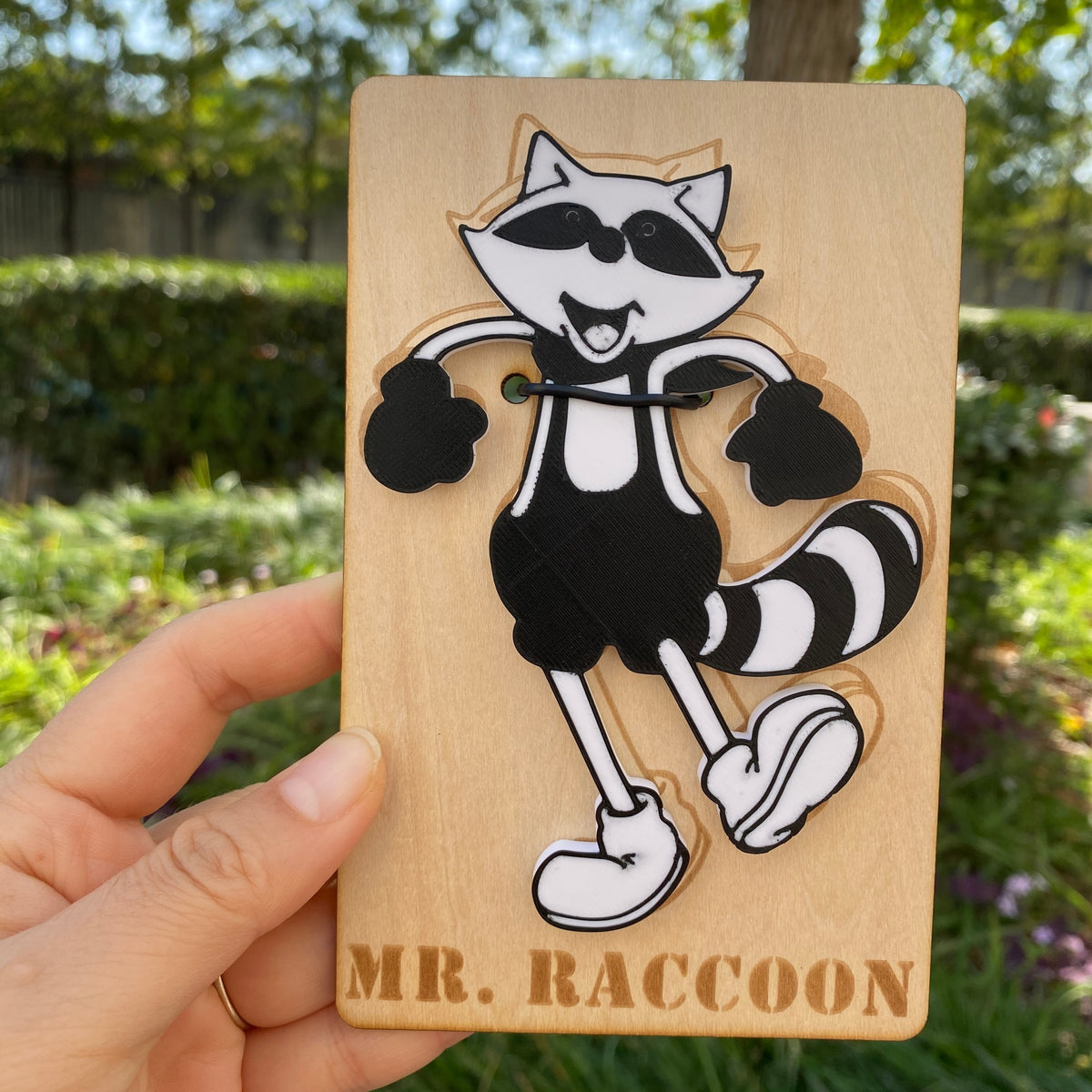 Cartoon Mr. Raccoon Fridge Magnet, Fan-Made Refrigerator Decoration Magnet for Game Collectors