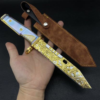 DF Dragon Tooth Knife Metal Blunt Prop 26CM/10.2"