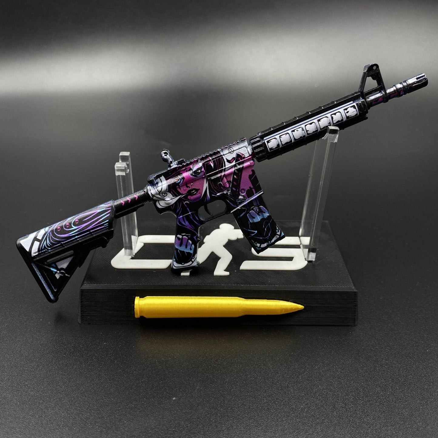 CS Game Skin M4A4 Neo‑Noir Mini Metal Game Replica For Collection