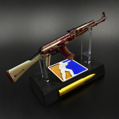 Hot Game CS2 AK47 X-Ray Skin Mini Metal Replica Game Prop Collectible
