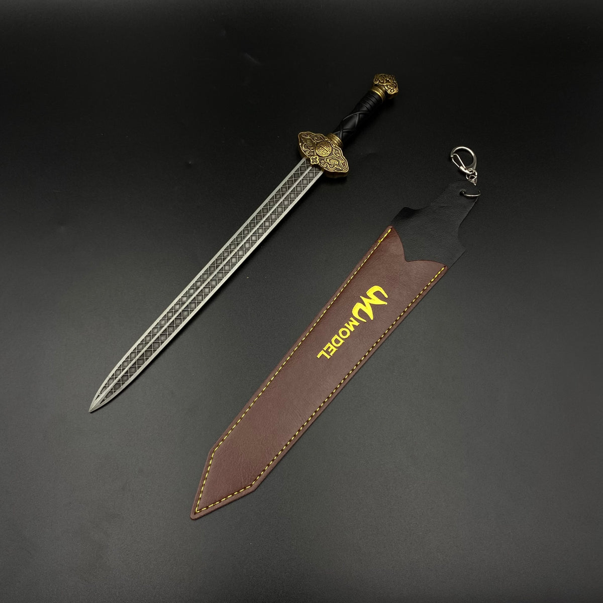 Game for Peace Star Shatter Sword Alloy Replica Battle Royale Game Weapon Prop with Leather Sheath