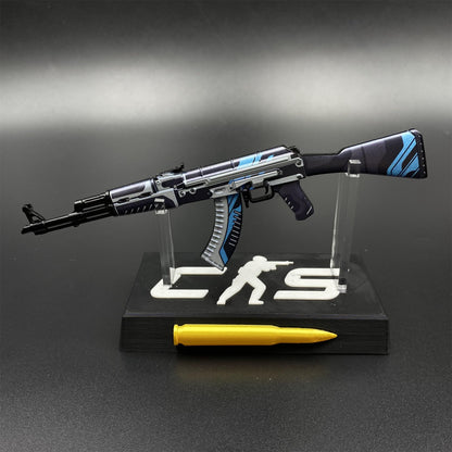 Hot Game CS2 AK-47 Vulcan Skin Tiny Gun Metal Replica Game Prop Collectible
