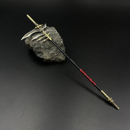 Yingshanhong Halberd Metal Replica Cang Yuan Tu Xianxia Weapon Prop Desktop Ornament