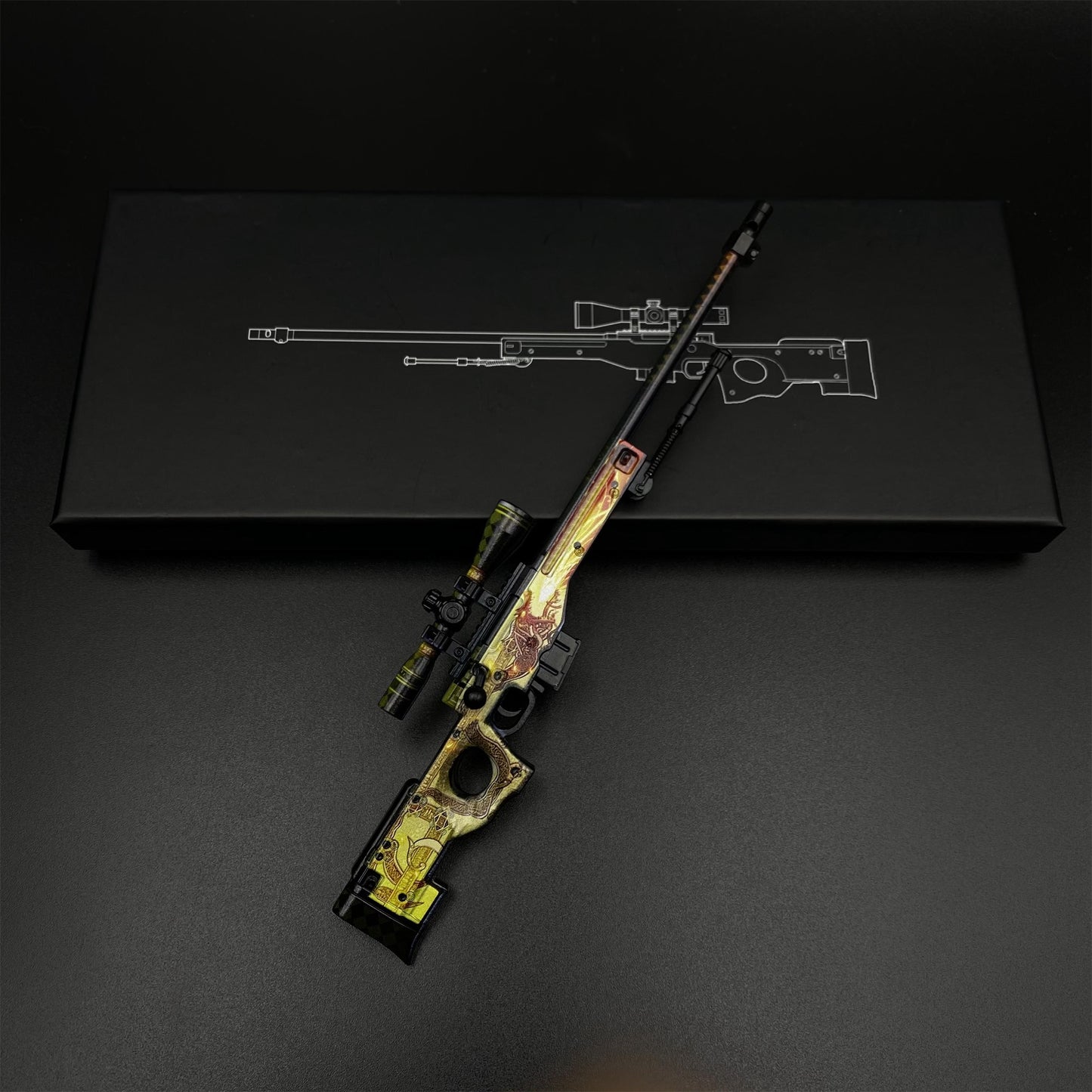 CS2 Game Peripheral - Dragon Lore AWP Metal Replica Game Prop Collectible