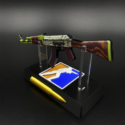Hot Game CS2 AK‑47 Hydroponic Skin Camouflage Mini Metal Replica
