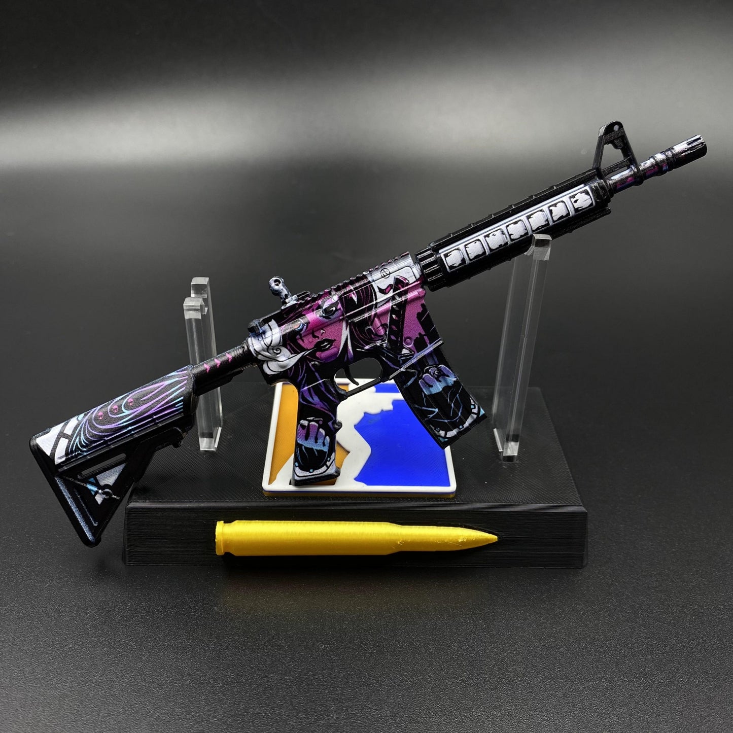 CS Game Skin M4A4 Neo‑Noir Mini Metal Game Replica For Collection