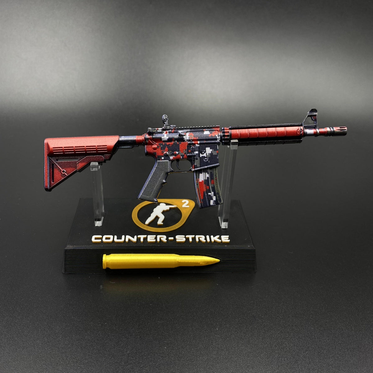 M4A4 Red DDPAT Gun CS2 Game Replica For Collectible