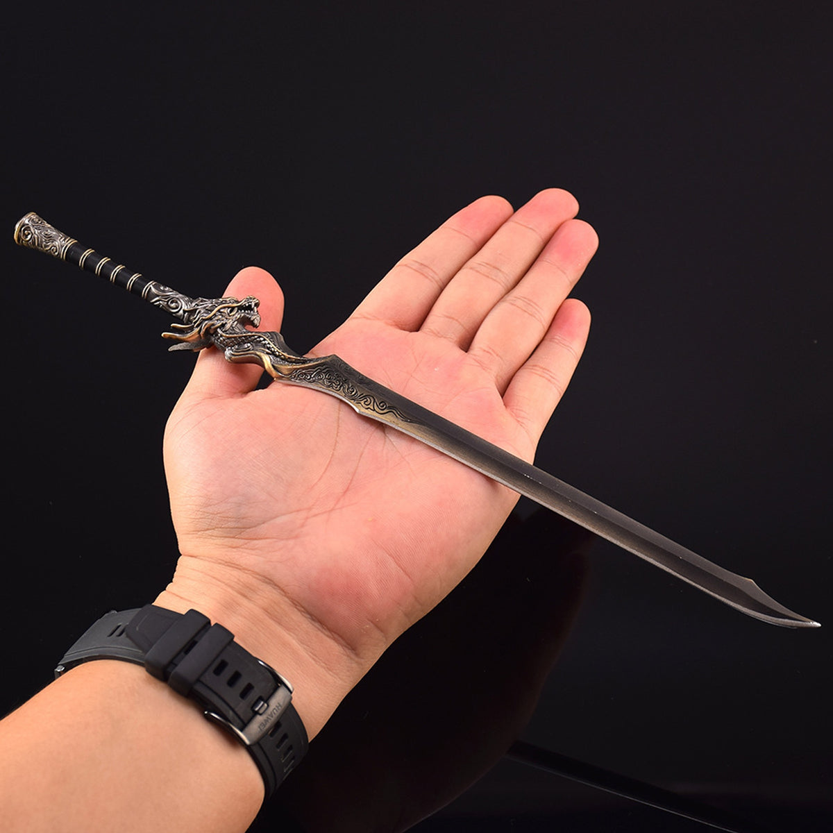 Wujin Ancient Knife Metal Replica | Game Prop Replica Alloy Collectible Sword Ornament for Display & Cosplay Gift
