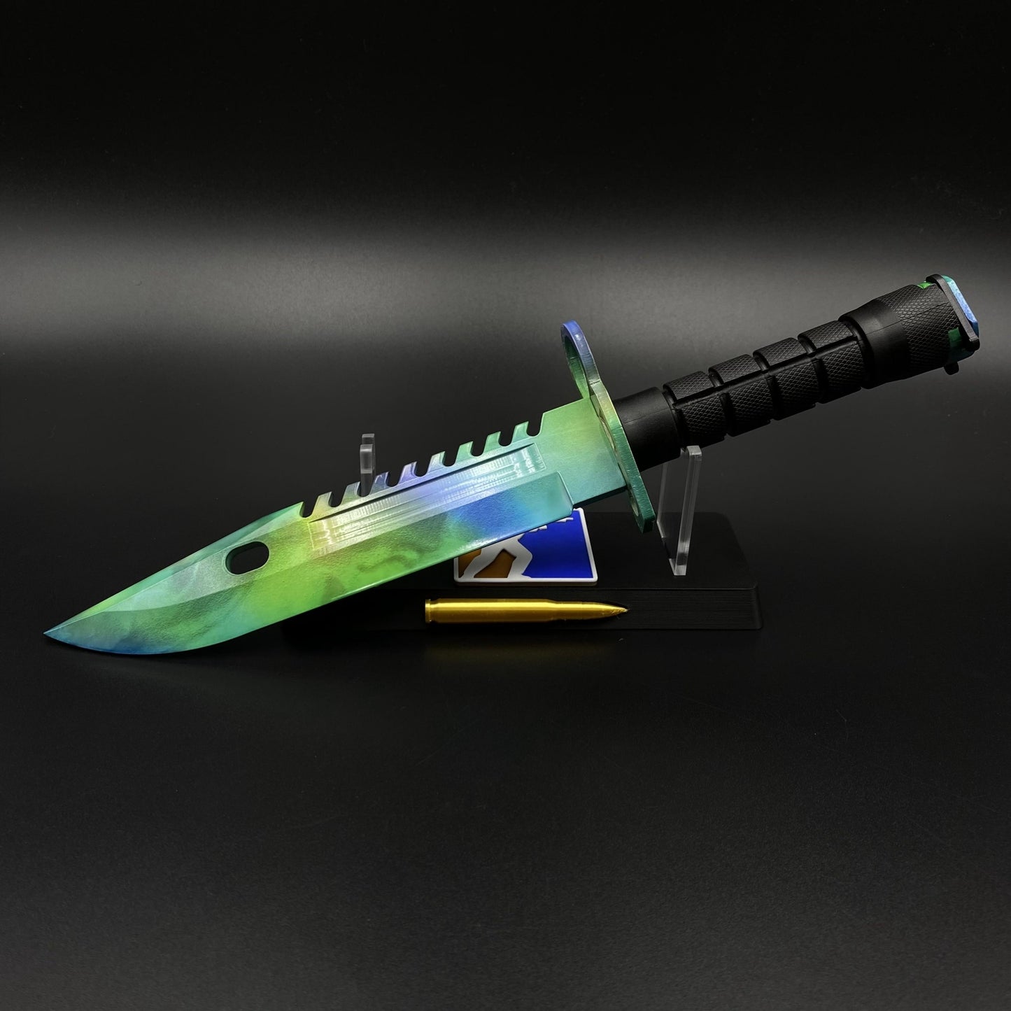 Life-Size CS2 Doppler Phase 2 Bayonet Collectible Model 420 Steel Dull Blade Replica