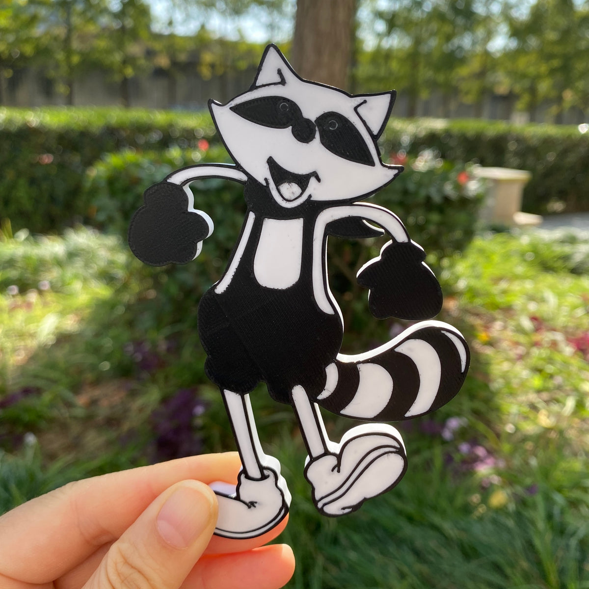 Cartoon Mr. Raccoon Fridge Magnet, Fan-Made Refrigerator Decoration Magnet for Game Collectors