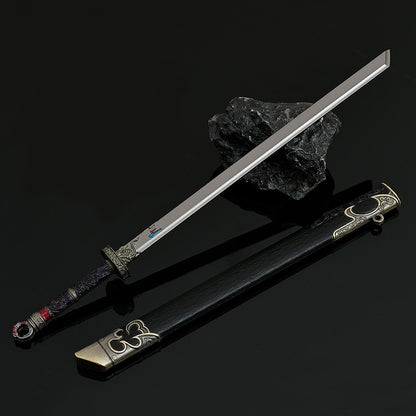 Cang Yu Tu Meng Chuan Demon Slayer Sword Alloy Replica Chinese Fantasy Anime Weapon Replica with Scabbard Non-sharp Desktop Collectible Ornament Gift