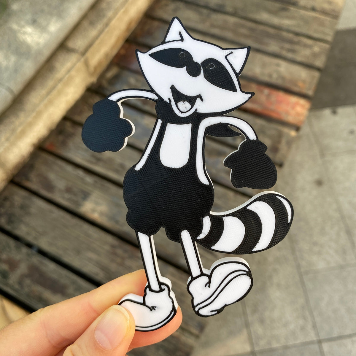 Cartoon Mr. Raccoon Fridge Magnet, Fan-Made Refrigerator Decoration Magnet for Game Collectors