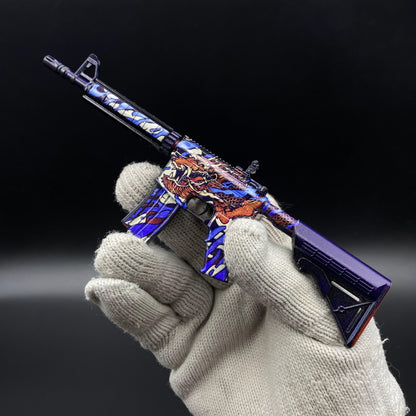 CS Game Skin M4A4 Dragon King Mini Metal Game Replica For Collection
