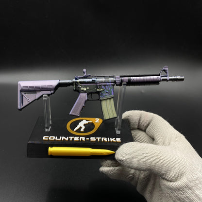 CS Game Skin M4A4 Polysoup Mini Metal Game Replica For Collection