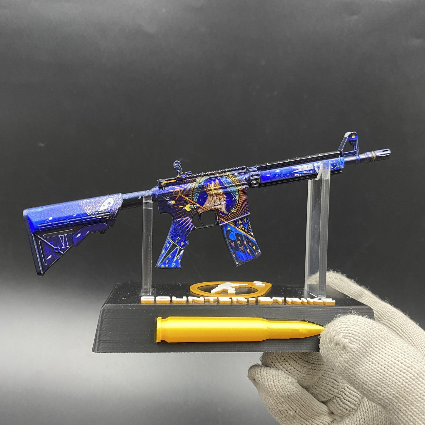 M4A4 The Emperor Mini Game Skin Replica, Game Prop Collectible