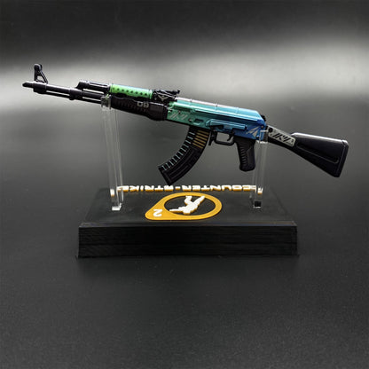 Metal AK47 Ice Coaled Miniature CSGO Fan Art For Collection