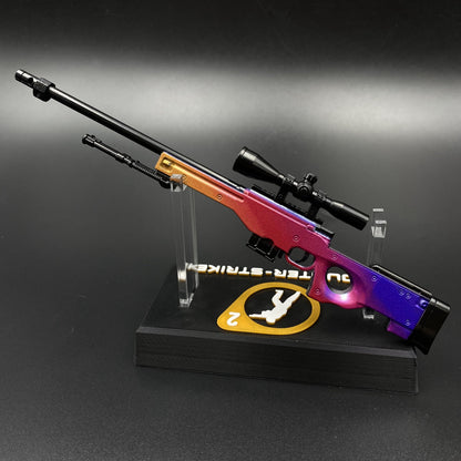 Hot Game CS2 Tiny Gun Fade AWP Metal Replica Game Prop Collectible