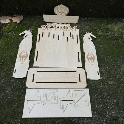 Skyrim Daedric Weapons 4 In 1 Pack With Wooden Stand