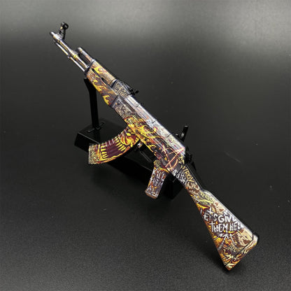 Hot Game CS2 AK47 Searing Rage Skin Mini Metal Replica Game Prop Collectible