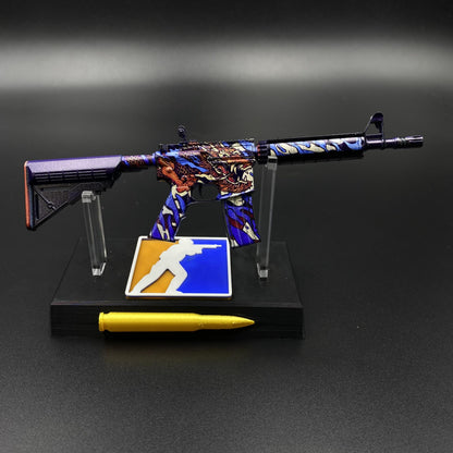 CS Game Skin M4A4 Dragon King Mini Metal Game Replica For Collection